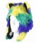 True Gear North Fun Bright Multi Colored Fuzzy Animal Hats with Cute Ears - Green Purple and Yellow - CP187CA2QZQ