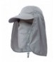 Sun Cap Fishing Cap Removable Neck Face and Flap Cover Cap YR.Lover - Light Grey - CK12O1YFWUI