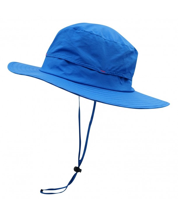 Connectyle Outdoor Sun Hat Summer Wide Brim Bucket Hat boonie Fishing Hunting Hiking Hat - Blue - C812F6LMP1B