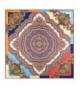 Anshili Women's Geometric-Pattern Natural Mulberry Silk Square Scarf 40"x40" - Type D - CR12J7A7G33