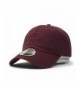 Classic Washed Cotton Twill Low Profile Adjustable Baseball Cap - Maroon - C6128GCV4L9