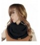 Knit Infinity Loop Scarf And Beanie Hat Set- Warm For The Winter In 6 Colors By Debra Weitzner - Scarf Black - CQ185QDW7R8