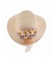 iShine Women's Wide Brim Summer Beach Sun Hat Straw Cap Party - Beige - CY183CK37SX