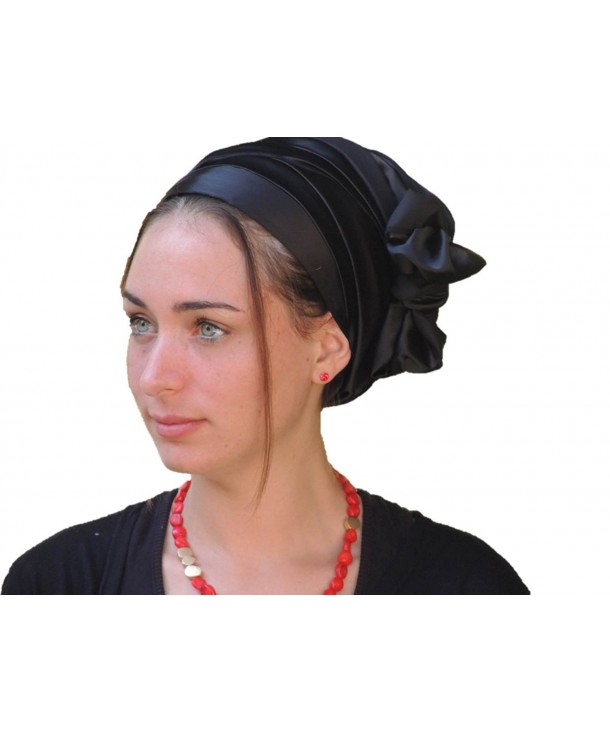 Sara Attali Design Tichel Full Hair Covering Snoods Lovely Turban One Size - Black - CK124FRXD0T