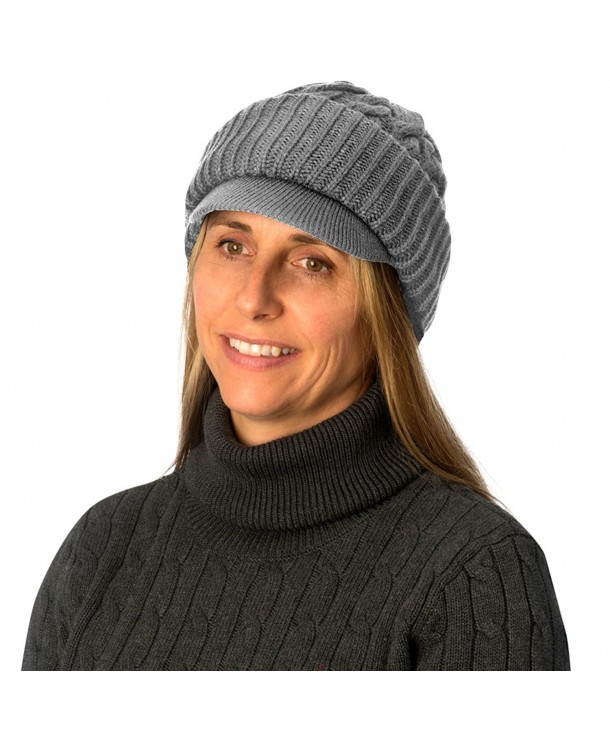 Evelots Womens Cable Knitted Form Fitting Winter Hat Comfortable-Assorted Colors - Gray - CZ11AC3MFY5