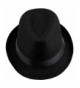 Samtree Fedora Hats for Women Men-Braid Straw Short Brim Jazz Panama Cap - 01-black - CT12GBK54WD