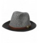 La Fiorentina Women's Straw Brim Hat With Leather Strap - Black/White - C511VMS3XUP