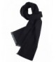 Kat Cheung Bahar 100% Silk Warm And Fashion Soft Brushed Scarf For Men Plain Color - Black - CS188O7OQZ8