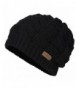 ZPbliss Dual- use Slouchy Knit Beanie Cycling Hat Oversized Baggy Tail Solid Ponytail Cap Ski Scarf - Black - C6186AU4OGK