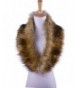 RoRoDox Women Winter Warm Shrug Faux Fur Fluffy Collar Wrap Scarf Neck Shawl - Brown - CT129P4JLE9