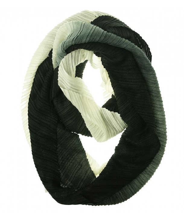 Echo Design Women's Knighted Pleats Infinity Loop Scarf - Black - CX124I3Y43P