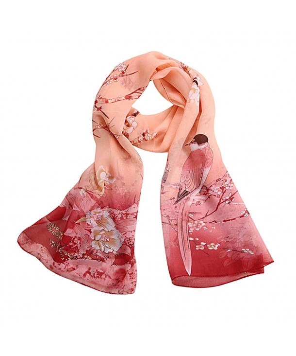 Qingfan Lightweight Scarves Fashion Stylish - Pink - CD185QU8DQT