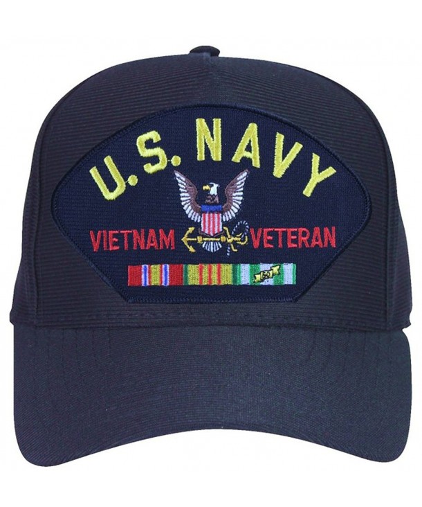 U.S. Navy Vietnam Veteran Cap with Logo and Ribbons Ball Cap. Made in USA - CL12MA6IMYL