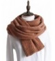 Women Knit Scarf- Faurn Thick Warm Soft Simple Neck Scarves Lambswool Pashmina Feel - Sienna - CG188TRWZXM