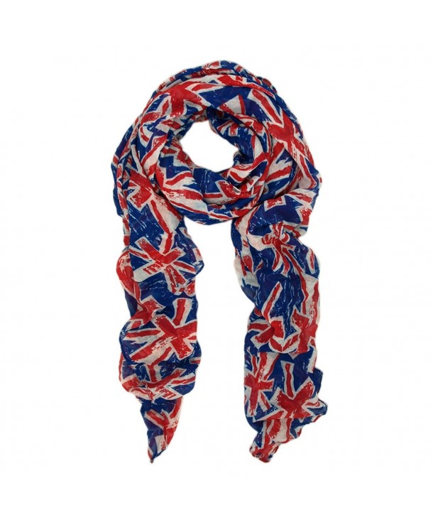 TrendsBlue UK British Flag Small Print Fashion Scarf - C2110OCH0KJ