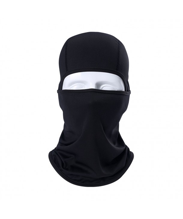 Cycling Sports Face Mask Cool Fashionable Ultra Thin Balaclava Full Face Mask - Black - CQ185Q2U7YC