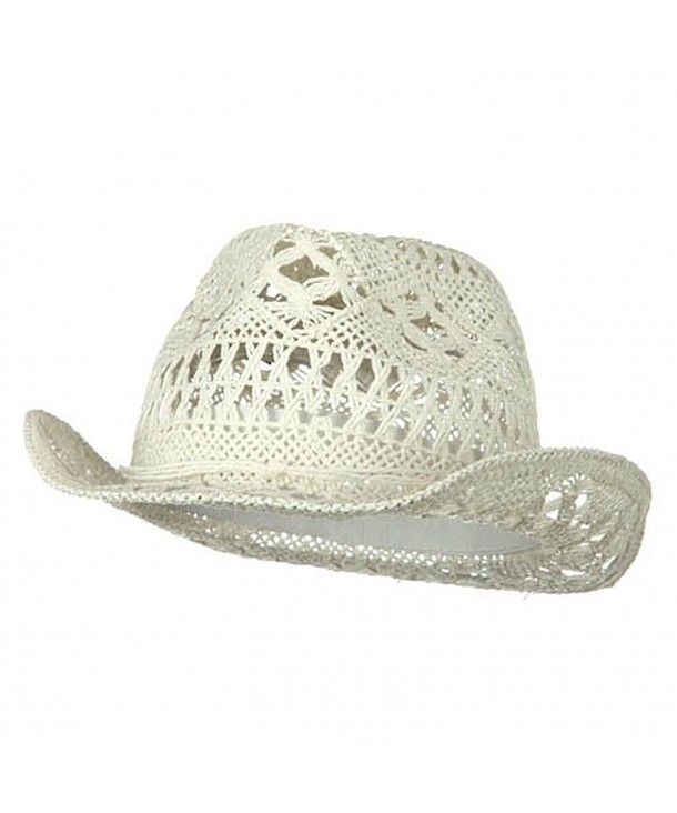 Ladies Toyo Fedora Hat - White - C9114YSQ3DT