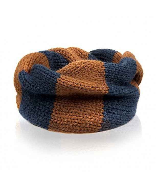 GS.L Unisex Toddler Boys Girls Weave Knitting Loop Wraps Scarf - Brown - CG12MWXAEEJ
