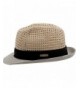 Sterkowski Summer Linen Trilby Sun Hat with Openwork Crown - CU11OHTDORX
