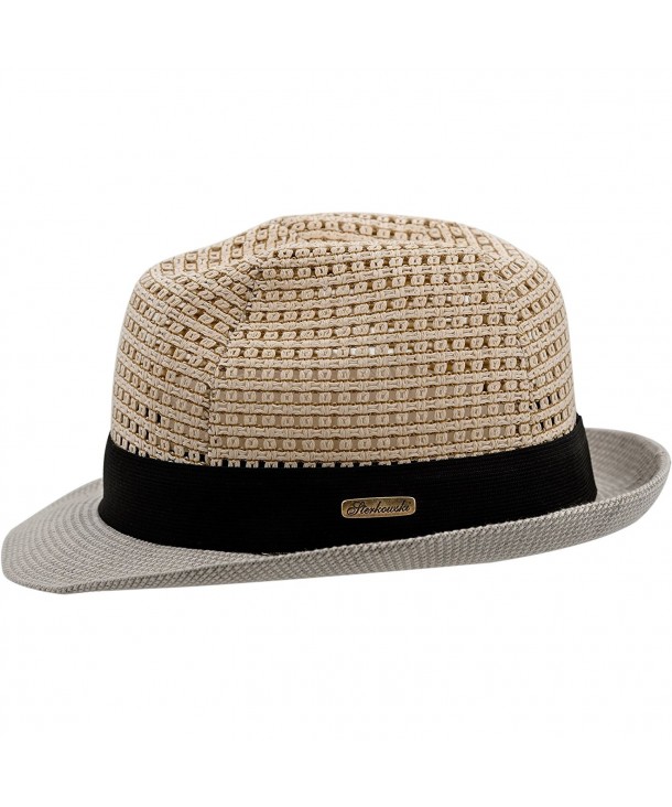 Sterkowski Summer Linen Trilby Sun Hat with Openwork Crown - CU11OHTDORX