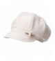 SIGGI Womens Wool Newsboy Cabbie Cap Painter Cop Hats PU Bill Multi Colors - 89050_beige - C717YL75DOK
