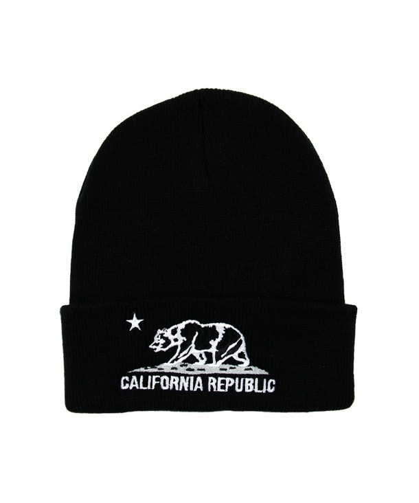 RW California Republic Cuff Knit Beanie - Black/White - CW128B8AJ13