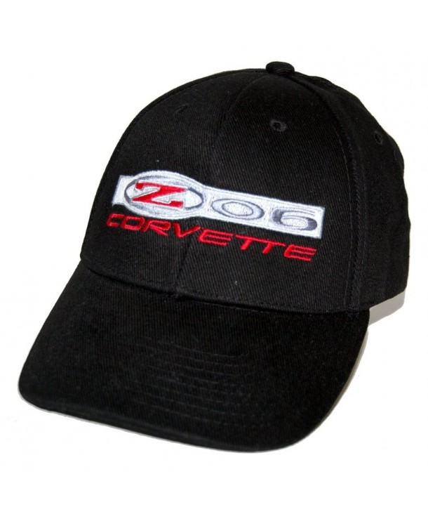 Corvette Z06 Cotton Twill Black Hat Cap Licensed Logo - CG112KU5WQH