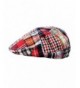 NYFASHION101 Multicolor Patchwork Buttoned Newsboy in Men's Newsboy Caps