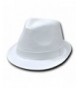 DECKY Basic Poly Woven Fedora Hats (WHITE / WHITE- L / XL) - CN113LQBJMP