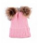 Anshinto Women Keep Warm Winter Hats Knitted Wool Hemming Hat - Pink - CO18808R2SZ