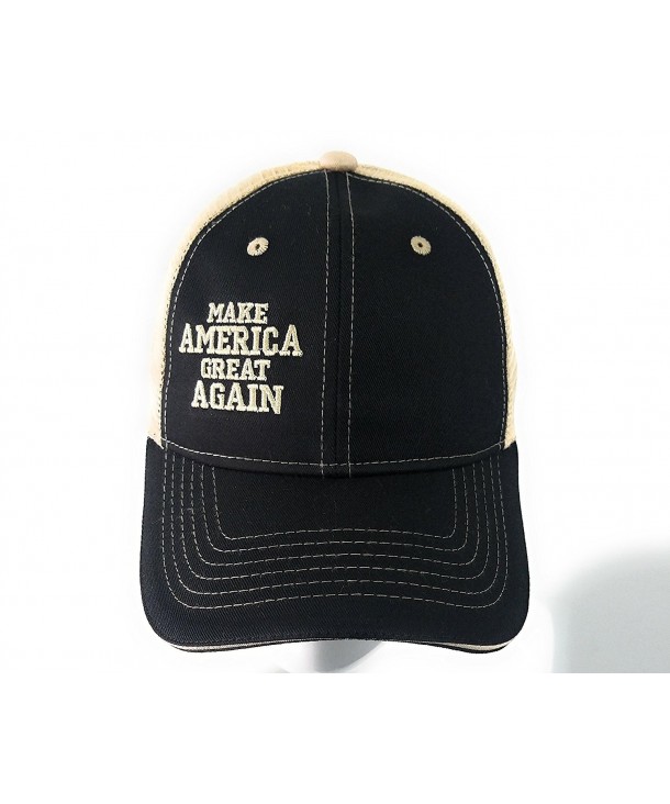 Make America Great Again Hat - Donald Trump Campaign Baseball Hat Variations - USA. - Adult - Black.khaki.mesh - C0186SRC50L