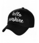 C.C Women's Embroidered Quote Adjustable Cotton Baseball Cap - "Hello Sunshine - C4180Q8KDE6