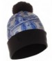 American Cities Unisex Fashion Sublimation Winter Knit Pom Pom Beanie Hat Cap - Money Blue - CY129GHRU4D