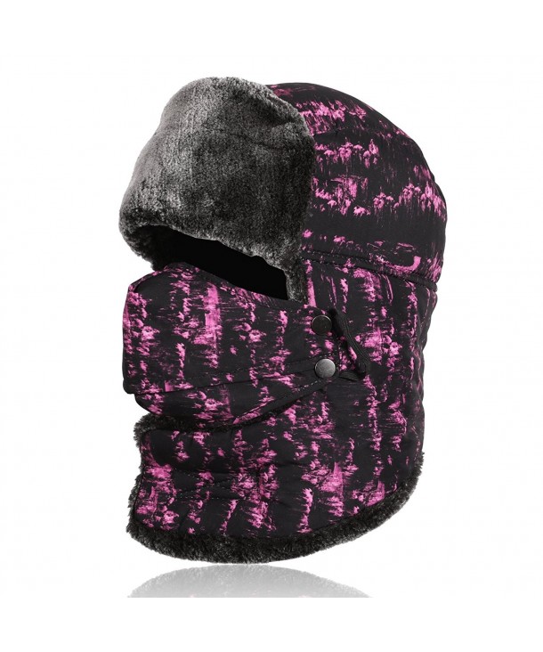 HELLOYEE Trapper Hat- Super Warm Hunting Hat For Men Women Kids - Floral Prints-purple-l - CU1879S54SQ