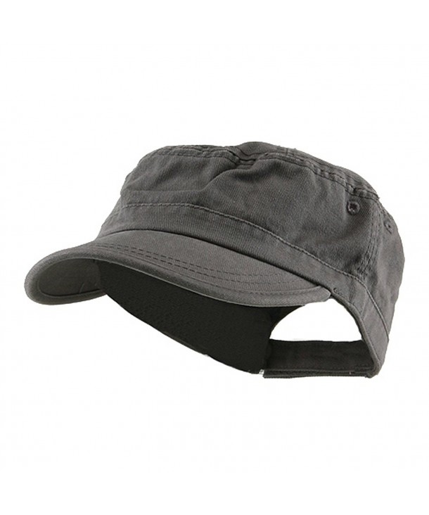 Wholesale Enzyme Washed Cotton Army Cadet Castro Hats (Grey) - 20770 One Size - C0111GHWXMV