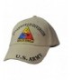 Eagle Emblems Men's 2nd Armored Division Tan Embroidered Ball Cap - Tan - CI11WYD90G3