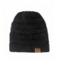 Gelante Mens Womens Winter Cable Knit Slouchy Beanie Skully Cap Hat - Black - CZ1875LZMZG