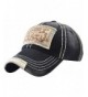 MINAKOLIFE Mens Vintage Distressed Denim Cotton Baseball Cap Trucker Hat - Black - C211TNQW42B