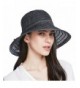 ENJOYFUR Women's Sun Hat Summer Beach Foldable Hat With Adjustable Rope UPF50+ Floppy - Black - CA1822I4OC0