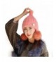 CoolLifes Winter Warm Knitted Beanie Hat Fleece Lining Double Pom Pom Windproof Earflaps Girls Women - Pink - CP1897IN443