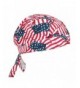 CTM Men's Cotton American Flag Do Rag Cap - Tossed American Flag - CC12G8UQWJ5
