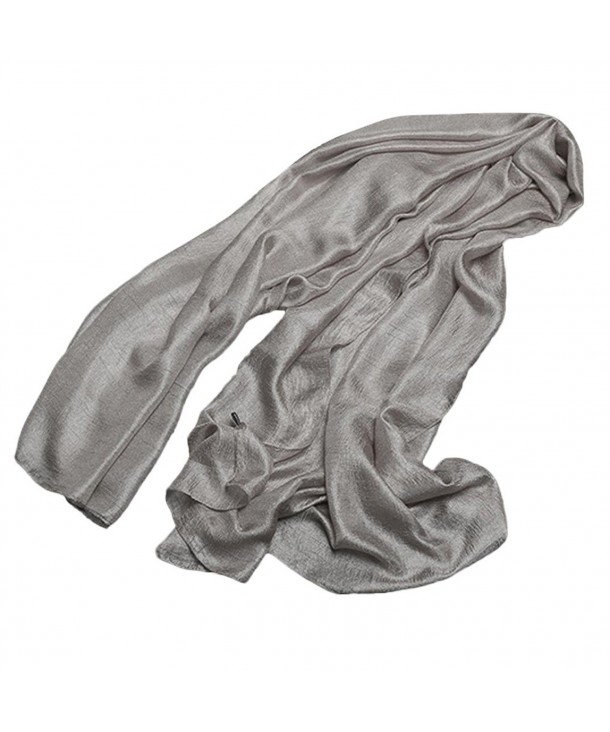 Lavany Large Soft Linen Women's Scarf Winter Fall Shawl Wrap Scarf in Solid Colors - Gray - CF186GRC3L6