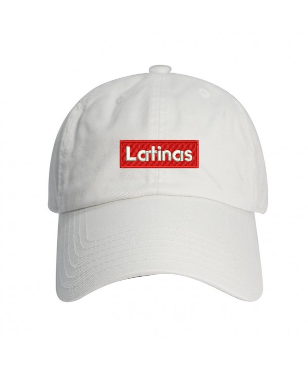 Latinas Dad Hat Cotton Baseball Cap Polo Style Low Profile 12 Colors - White - C218662U53N