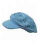 Crocheted Newsboy Hats(01)-Sky - CU111QRF77T