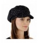Glitter Sequin Trim Newsboy Style Relaxed Fit Cap -Black -One Size - CU11993RUQ3