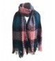 Womens Large Plaid Poncho Fringe in Cold Weather Scarves & Wraps