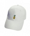 OVERMAL Unisex Pineapple Hats Hip-Hop Adjustable Peaked Hat Casual Baseball Cap - White - CQ1853CT7CC