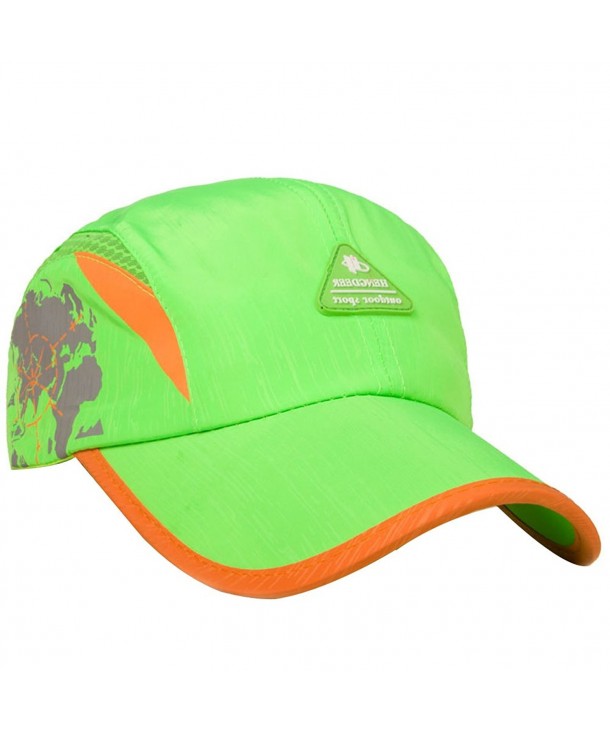 Mens Golf Baseball Race Running Summer Mesh Tennis Ball Quick Dry Hat Cap Visor - Green - CH12HAS8I6D