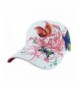Voberry Women's Embroidered Flower and Butterfly Sport Outdoor Hat Baseball Cap - White - CS11ZV6YYMZ
