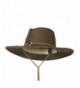 Ladies Toyo Braid Outback Wide Brim Hat - Brown - C911LBM3VN1